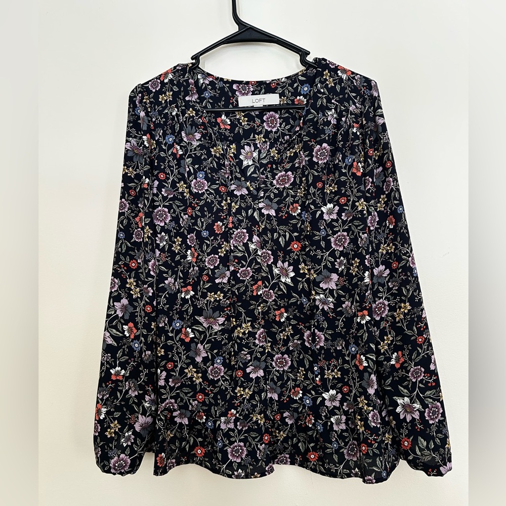 LOFT blouse with ruffle detail